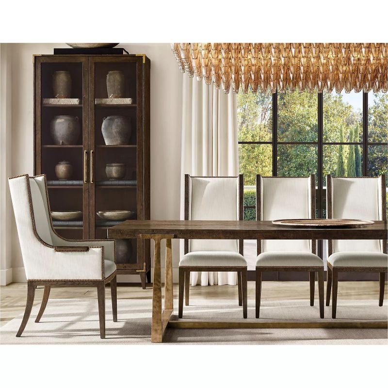 Chara Smoke Glass Tiered Rectangular Chandelier 54" - thebelacan
