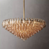 Chara Smoke Glass Tiered Round Chandelier 47" - thebelacan