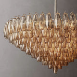 Chara Smoke Glass Tiered Round Chandelier 47" - thebelacan