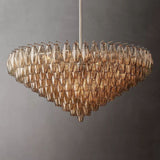 Chara Smoke Glass Tiered Round Chandelier 47" - thebelacan