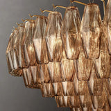 Chara Smoke Glass Tiered Round Chandelier 62" - thebelacan
