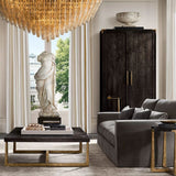 Chara Smoke Glass Square Chandelier 32" - thebelacan