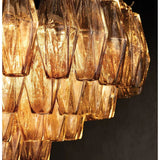 Chara Smoke Glass Square Chandelier 32" - thebelacan