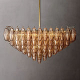 Chara Smoke Glass Square Chandelier 32" - thebelacan