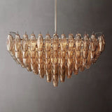 Chara Smoke Glass Square Chandelier 32" - thebelacan