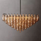 Chara Smoke Glass Square Chandelier 32" - thebelacan