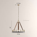 Cherton Round Leather Chandelier - thebelacan