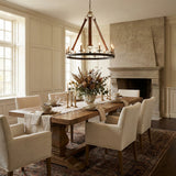 Cherton Round Leather Chandelier - thebelacan