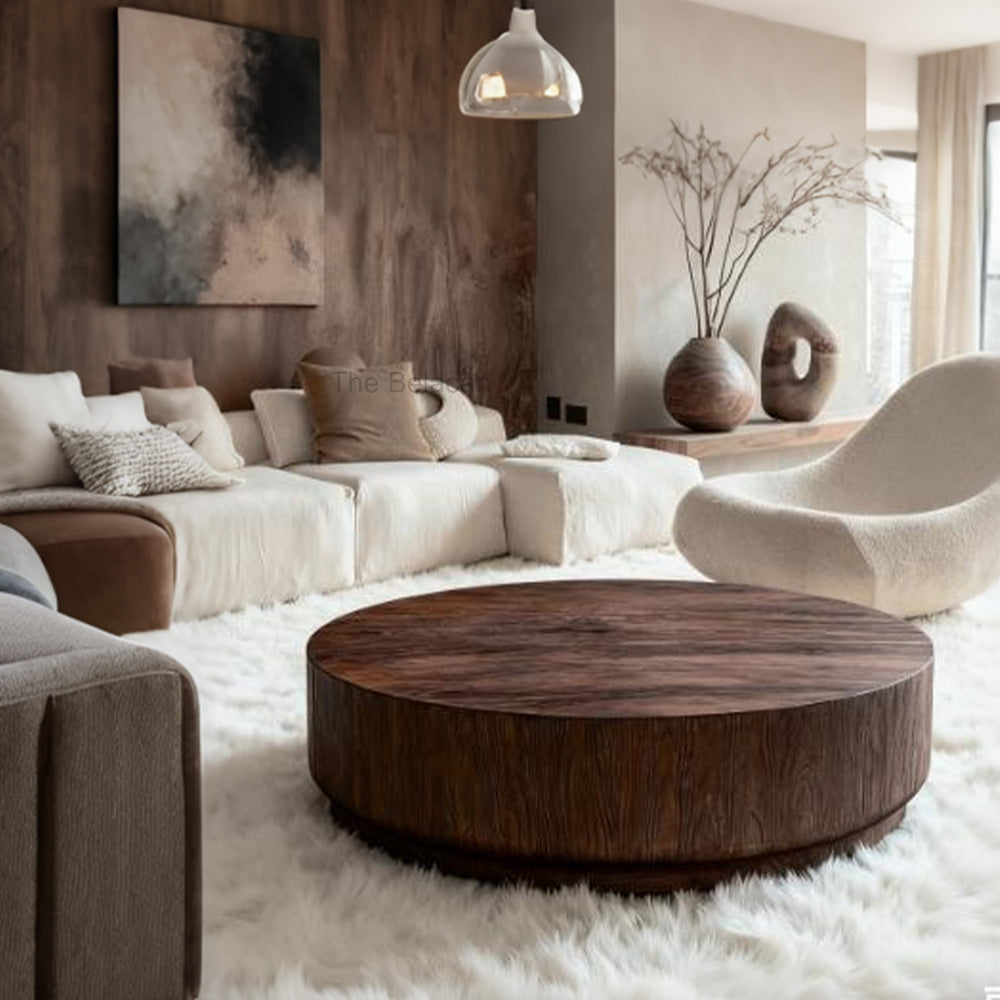 Cirglam Plinth Round Coffee Table - thebelacan