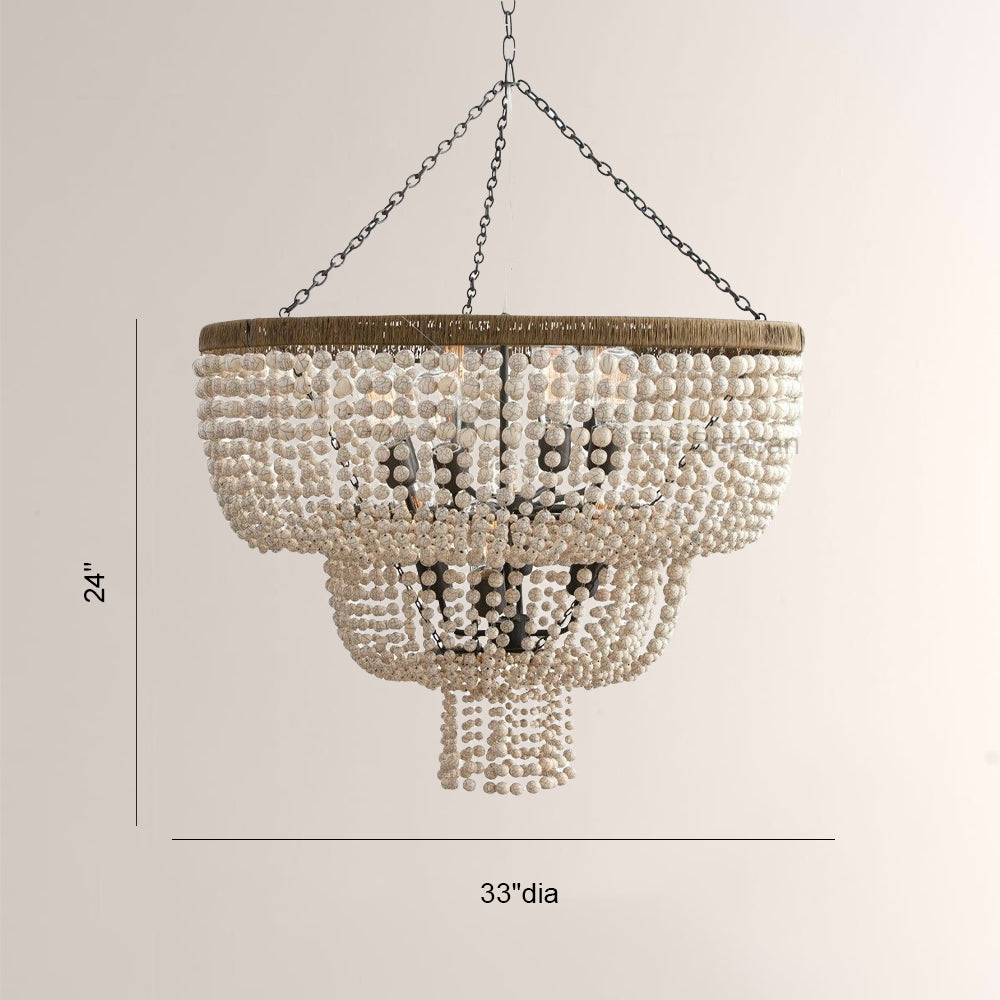 Crane Three-layer Round Beads Chandelier