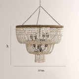 Crane Three-layer Round Beads Chandelier