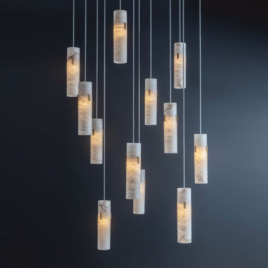 Alabaster Deco 12-light Cluster Chandelier - thebelacan
