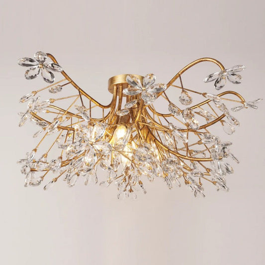 Customized Crystal Flowers Fiore Flushmount 40" - thebelacan