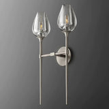 Crystal Tulip Double Wall Sconce - thebelacan