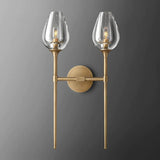 Crystal Tulip Double Wall Sconce - thebelacan