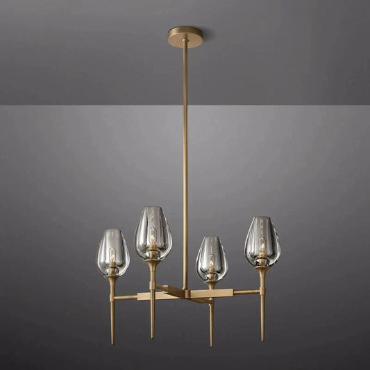 Crystal Tulip Round Chandelier 27” - thebelacan