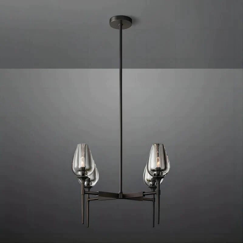 Crystal Tulip Round Chandelier 27” - thebelacan