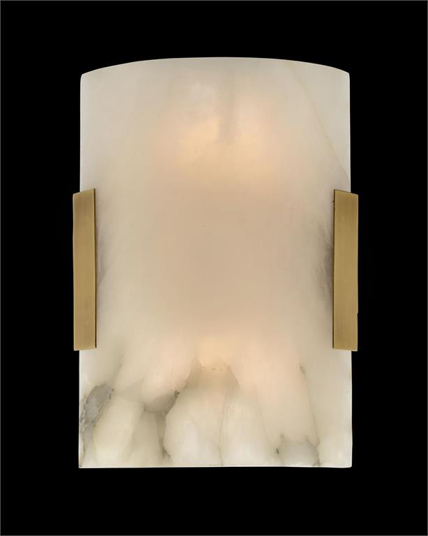 Curved Alabaster Wall Sconce - thebelacan