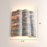 Faience Sculptural Marble Wall Sconce