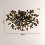 Fiora Crystal Floral Flush Mount