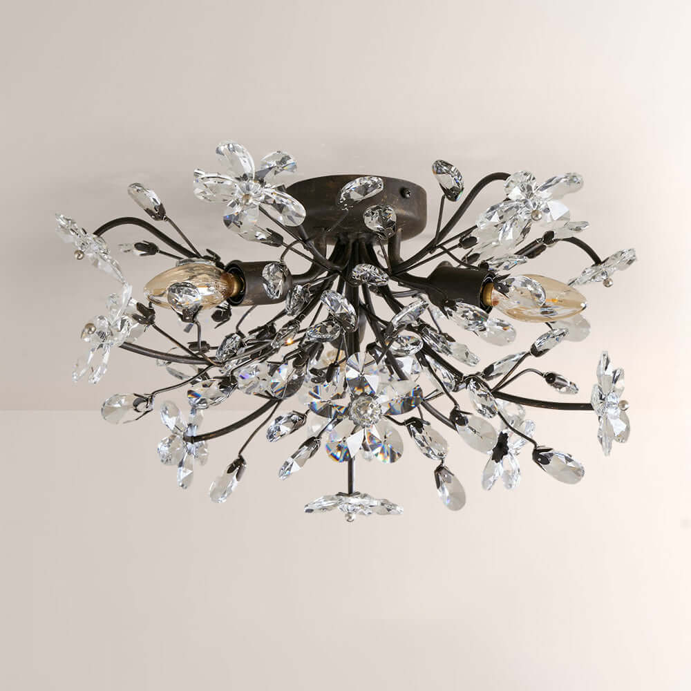 Fiora Crystal Floral Flush Mount