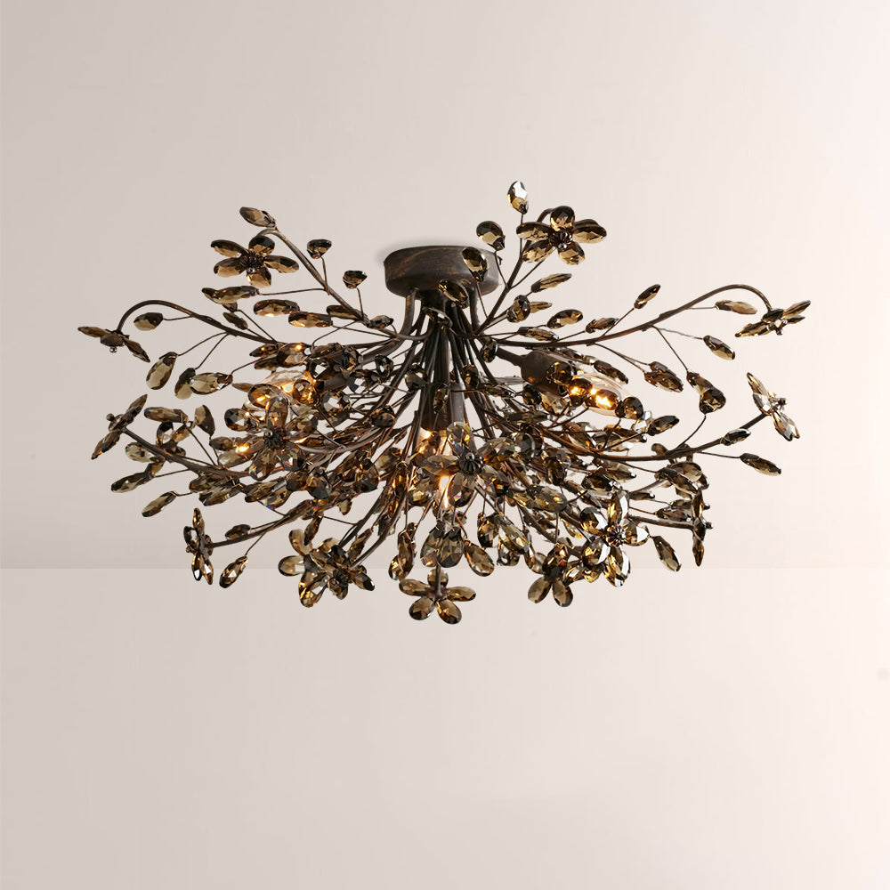 Fiora Crystal Floral Flush Mount