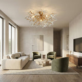 Fiora Crystal Floral Flush Mount