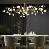 Flower Bloom Branch Brass Chandelier - thebelacan