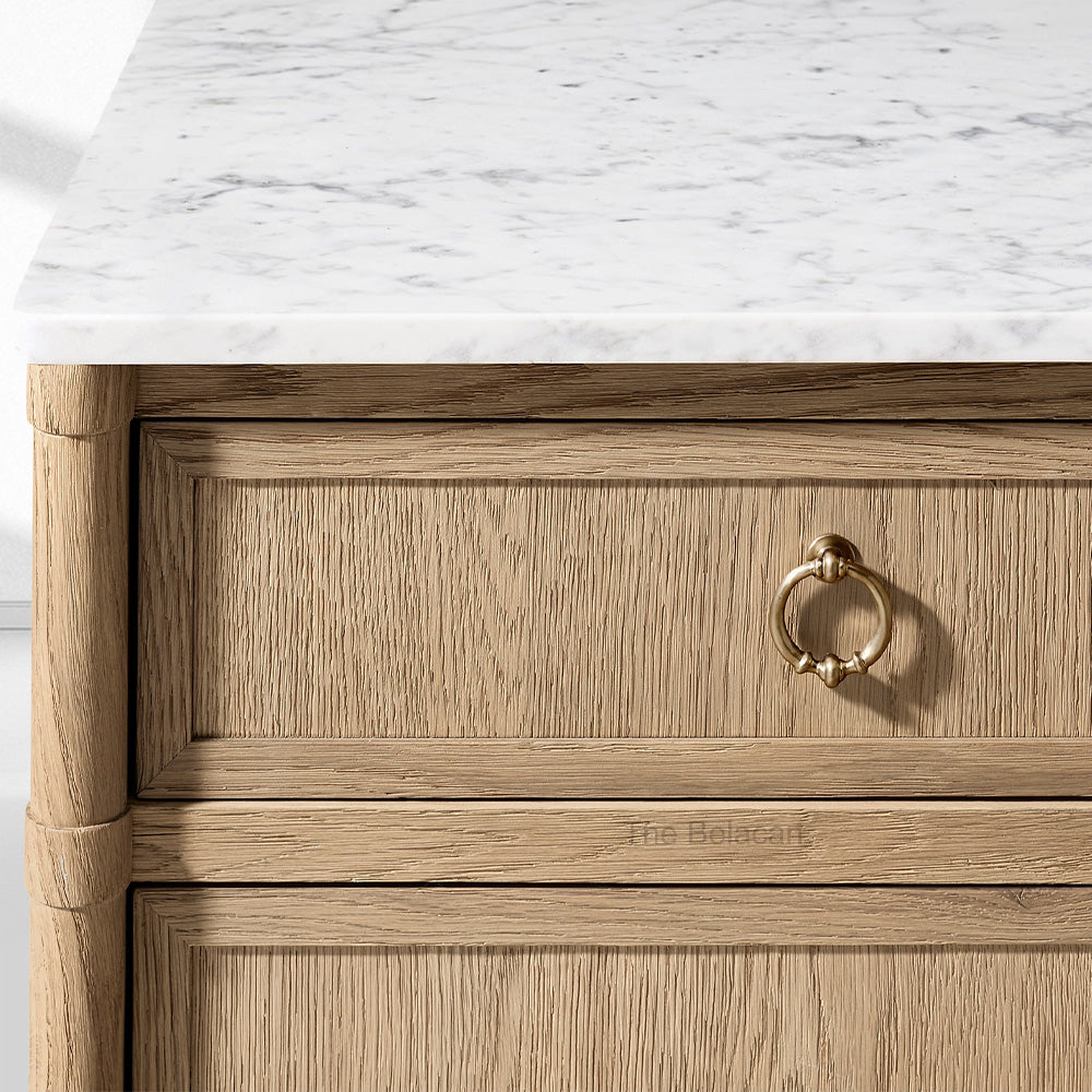 Fraboutiq Marble 4-door Sideboard with Drawers - thebelacan