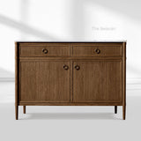 Fraboutiq Marble Double-Door Sideboard with Drawers - thebelacan