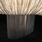 Modern Forever Chandelier, Oak, Aluminium Chain, Handmade Portugal by Greenapple - thebelacan