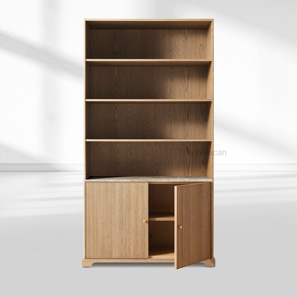 Genprestige Emperador Reeded Sideboard & Hutch - thebelacan