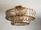 Lime 2-Tier Glass Round Flushmount 18" - thebelacan