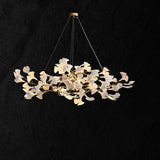 Ceramic Gingko Linear Branch Chandelier - thebelacan