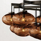 Glass Globe Round Chandelier 60" - thebelacan