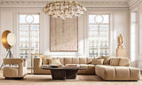 Glass Globe Round Chandelier 60" - thebelacan