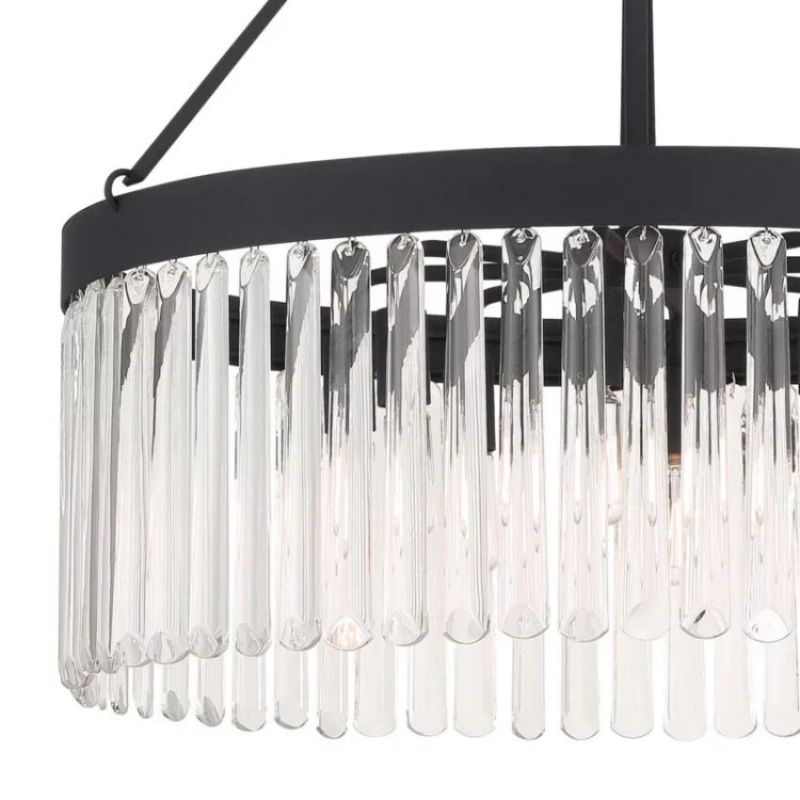 Grent Crystal Waterfall Round Chandelier - thebelacan