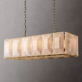 Harson Calcite Rectangular Chandelier 42" - thebelacan