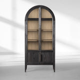 Heidi Glass-Door Oak Cabinet | Modern Farmhouse Design - thebelacan