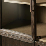 Heidi Glass-Door Oak Cabinet | Modern Farmhouse Design - thebelacan