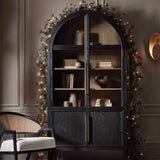 Heidi Glass-Door Oak Cabinet | Modern Farmhouse Design - thebelacan