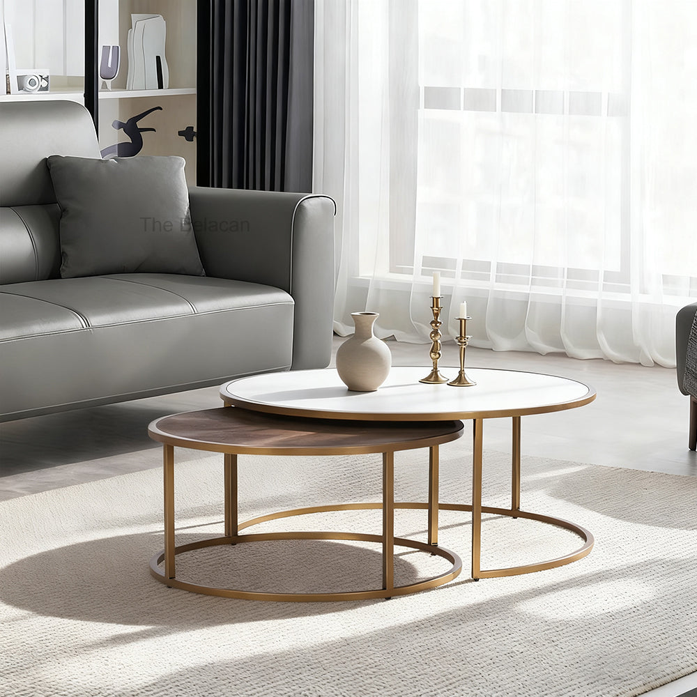 Knox Round Nesting Coffee Tables (set of 2) - thebelacan