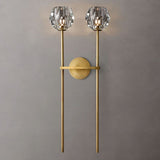 Kristal Clear Glass Double Grand Wall Sconce - thebelacan
