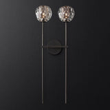 Kristal Clear Glass Double Grand Wall Sconce - thebelacan