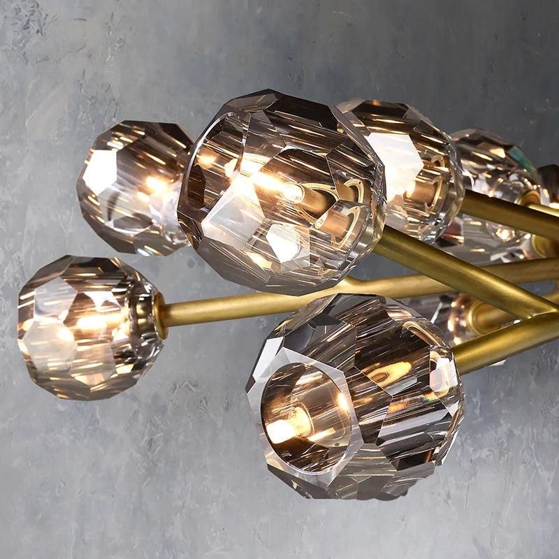 Kristal Glass Round Chandelier 48" - thebelacan