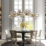Kristal Glass Round Chandelier 48" - thebelacan