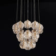 Kristal Glass Round Cluster Chandelier 19" - thebelacan