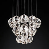 Kristal Glass Round Cluster Chandelier 19" - thebelacan