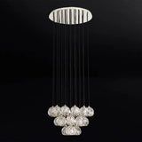 Kristal Glass Round Cluster Chandelier 24" - thebelacan