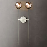 Kristal Smoke Glass Double Grand Wall Sconce - thebelacan